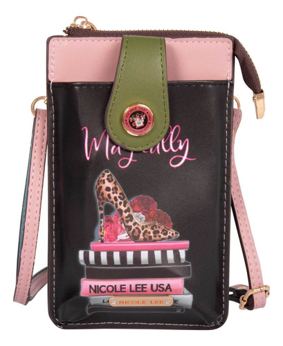 Bolsa Porta Celular Nicole Lee Kira Estampada Fw23 Color Amor Fuera Del Cuadro