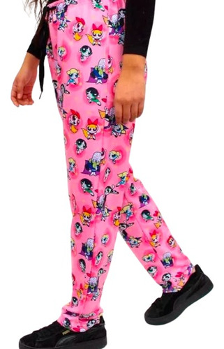 Pantalón Chicas Súper Poderosas Rosa Kawaii Pijama Mujer