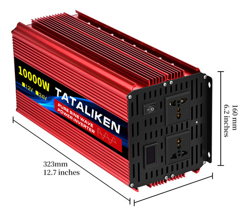 Inversor Tensão 12v-110v60hz 10000w Onda Senoidal Pura