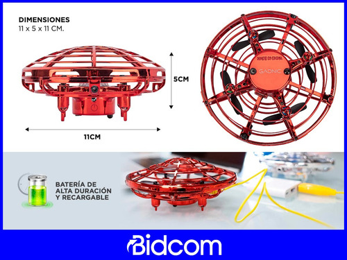 Drone Inducción Levitación Gadnic Mini Control Gestual 360