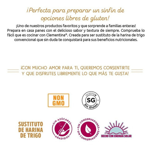 Imagen 4 de 4 de Harina Sin Gluten Para Panadería Clementina