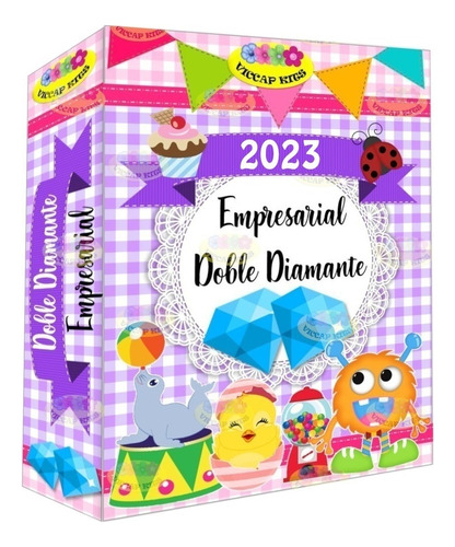 Kit Imprimible Empresarial Doble Diamante + Calendarios 2023