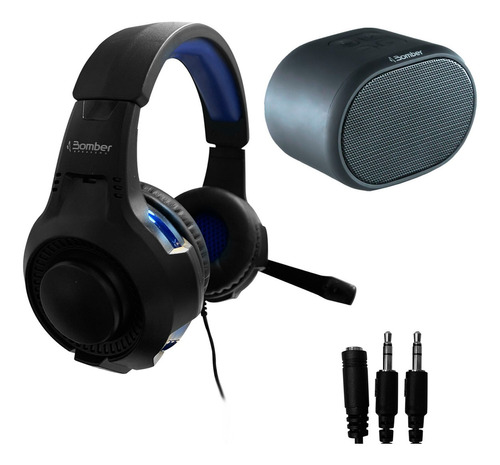 Parlante Bluetooth My Bomber 2 + Auriculares Gamer Hb18