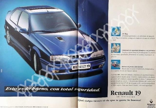 Cartel Retro Autos Renault 19 1993 /864