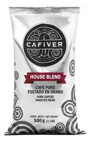 Café Cafiver House Blend Tostado En Grano 500 G.
