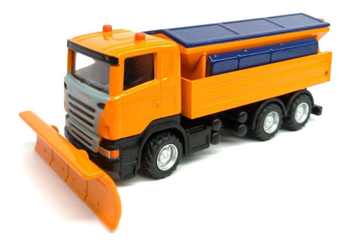 Miniatura Caminhão Scania P380 Limpa Neve - Quitanieves 1/87 Cor Amarelo