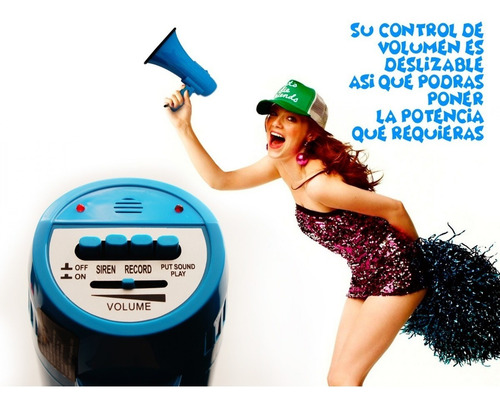 Megáfono Recargable Portátil Con Sirena Y Grabadora Incluida