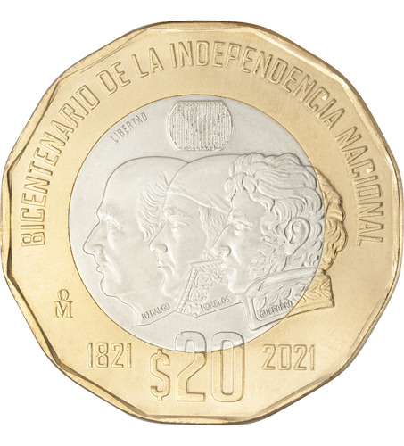Moneda 20 Pesos Bicentenario De La Independencia Nacional