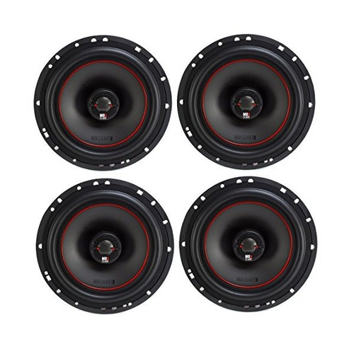 4) Mb Quart X-line 80 Vatios Altavoces 6.5 Pulgadas Coaxial 