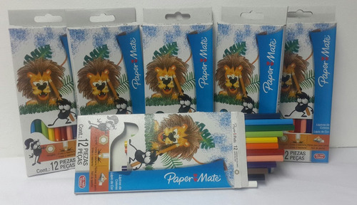 Imagen 2 de 4 de Colores De Madera Paper Mate 12 Creyones, Originales