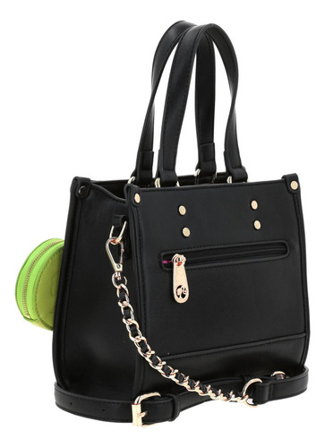 Bolso Satchel Barbie Gorett Isabella Para Dama Color Negro Negro Lisa Níquel Negro