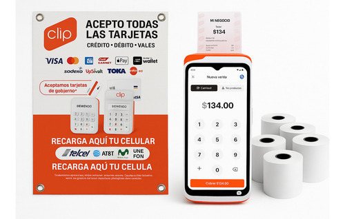 Dispositivo Clip Total 2 | Conexión Wi-Fi, Escáner Integrado y Ticket Rápido – Pixelglam