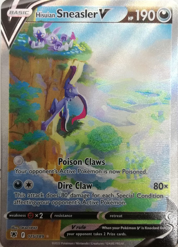 Pokémon Tcg Hisuian Sneasler V 175/189 Full Art 