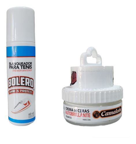 Crema Autobrillante Camaleón Blanco + Blanqueador P/ Tenis 