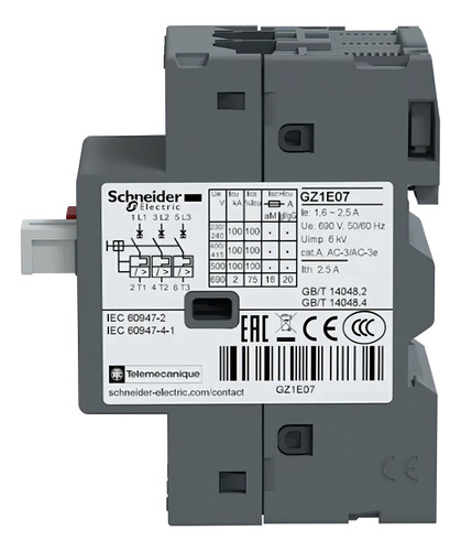 Disjuntor Termomagnético Tesys Gz1e 1,6-2,5a Schneider