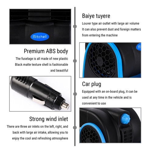 Mini Circulador Automático Con Ventilador De 12 V Para Coche