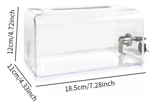 Iy Bote De Propinas De Acrílico Transparente, Caja De