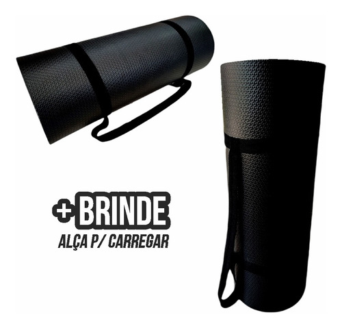 Imagem 3 de 7 de Colchonete Tapete Yoga Ginástica Pilates 1,80mx53cmx10mm