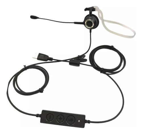 Headset Com Porta Usb Monaural De Traseira Com Microfone