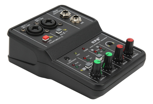 Consola Mezcladora De Sonido 2 Canales Usb 48v Phantom Power