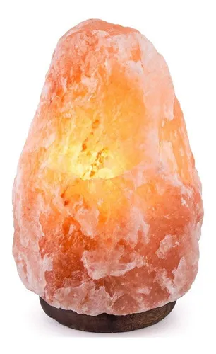 comprar Luz Genérica LAMPARA DE SAL color marrón con pantalla color naranja claro 220V 20cm x 11cm x 8cm de diámetro