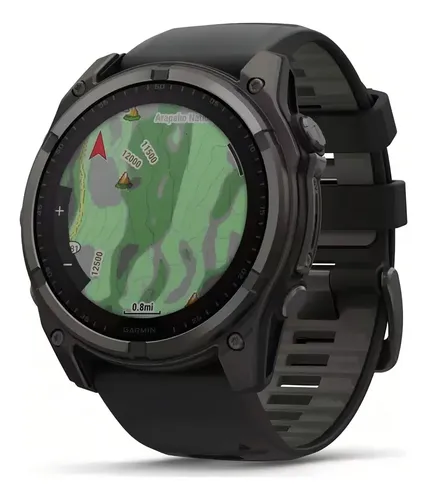 Relógio Garmin Fenix 8 Sapphire Solar 51mm + Caixa Preto Pulseira...