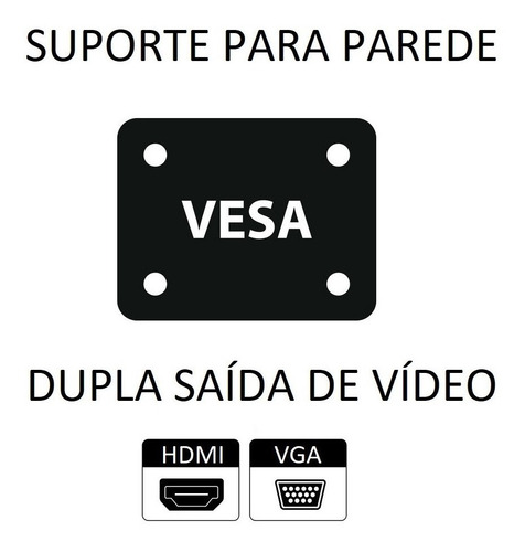 Monitor Hq 17.1 Led Hd 75hz Hdmi Vga Com Ajuste De Ângulo