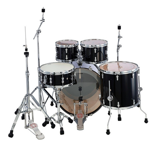Bateria Color Negro 5 Piezas Con Atriles Sonor Aq1 Stage Set
