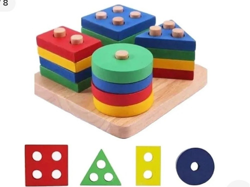 Juego De Encaje De Figuras Geométricas 