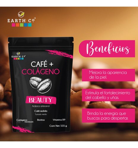 Café + Colágeno Y Prensa Francesa 800ml Café Funcional