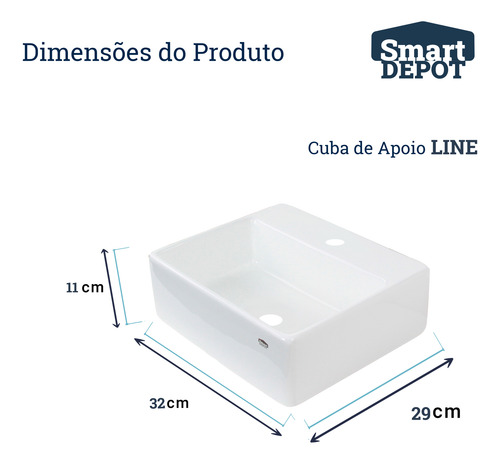 Kit Cuba Completo Louça Com Torneira Square