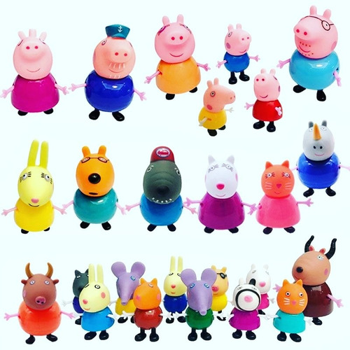 Peppa Pig 4 Figuras Al Azar+20 Stickers De Regalo