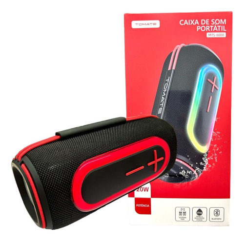 Caixinha De Som Bluetooth Tomate Mts-6008 20 W Usb Portátil Cor Preto