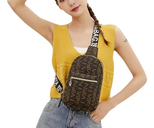 Mochila Retro Bolsos Cruzado  Pechera Para Damas