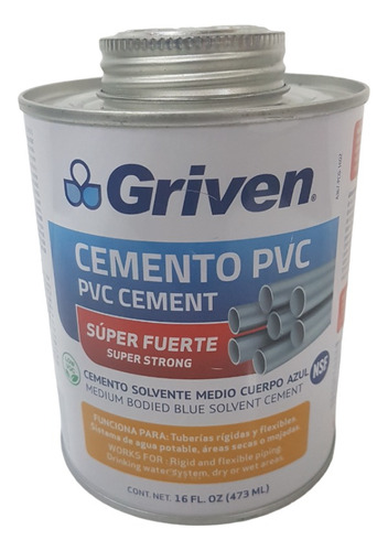 Pega Para Agua Fría Pvc 473ml Marca Griven