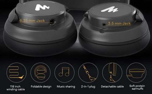 Imagen 5 de 5 de Audifonos Dj / Monitor Estudio Profesional Maono Au-mh601