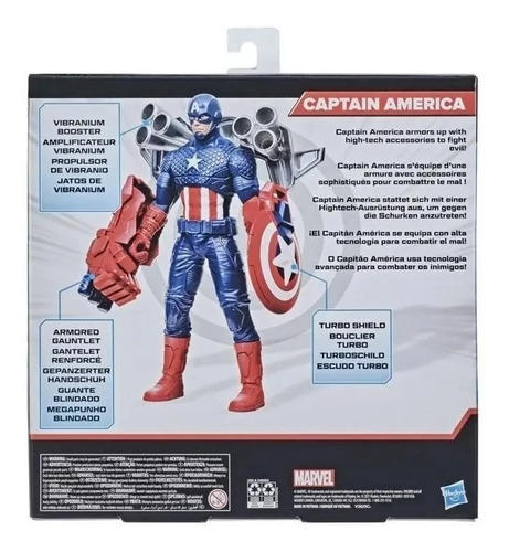 Imagem 4 de 5 de Capitão América Boneco Marvel Avengers Vingadores Hasbro