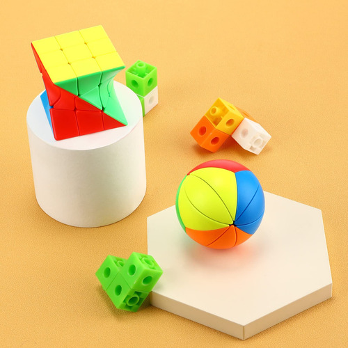 Paquete De 2 Cubos De Rompecabezas Extraños Y Resistentes Color De La Estructura