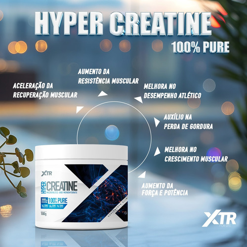 Creatina Pura 100g - Xtr For Life Sabor Sem Sabor