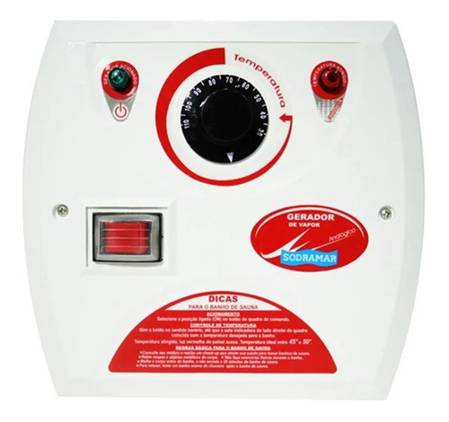 Kit Sauna Seca 4kw Sodramar + Quadro Analógico - Até 6m³