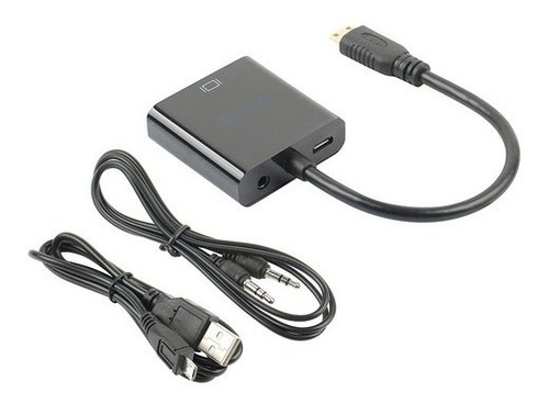 Adaptador Hdmi A Vga Activo Ps4 Ps3 Pc 1080p Audio Cables
