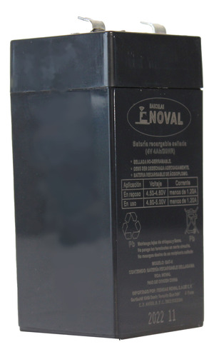 Noval - 5 Pilas Para Bascula Electronica De 4 Volts.