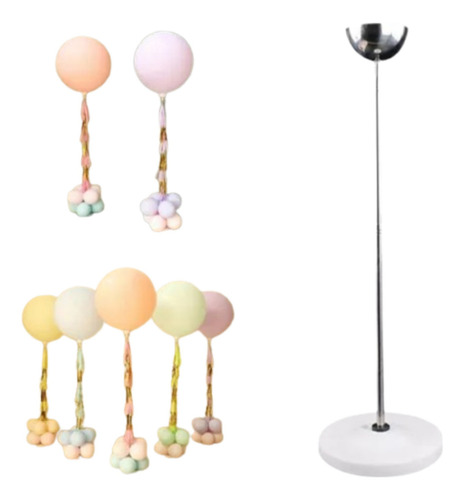 4 Columna Portátil Con Base Para Decoración De Globos 2 Mts