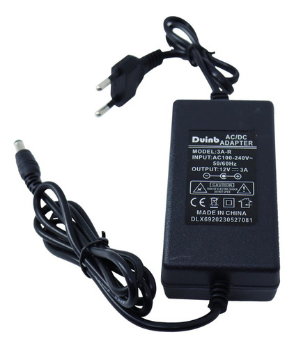 Fonte Carrregador Notebook Bivolt 12v 3a