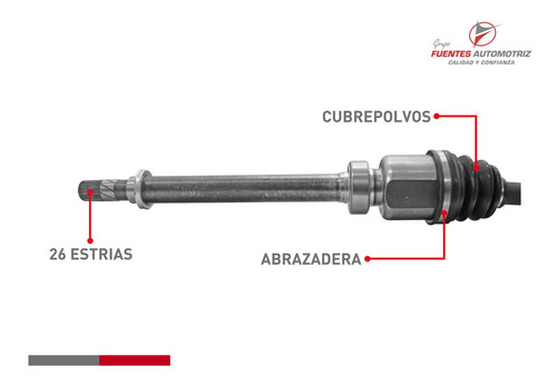 Jgo 2 Flecha Homocinetica Pil Cop Std Nissan Cube 2014 S/abs