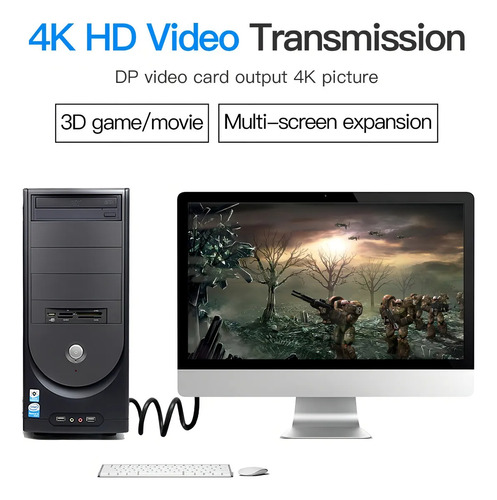 Cable Displayport A Displayport Vention Dp Hd 4k A 60hz 1.5m