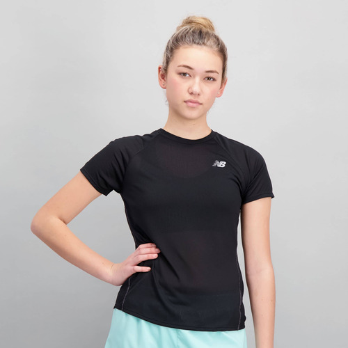 Remera Mujer New Balance Impact Run Short Sleeve Wt21262