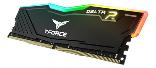 Memoria RAM T-Force Delta RGB gamer color negro 16GB 2 Team Group TF3D416G3600HC18JDC01