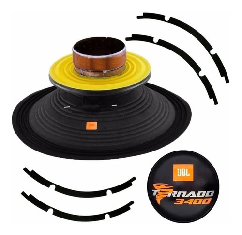 Kit Reparo Subwoofer Jbl Tornado 15swt3400 1700w Rms 8 Ohms Cor Preto