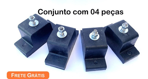 04 Pés Coxim Calços Borracha - Condensadora Ar Condicionado
